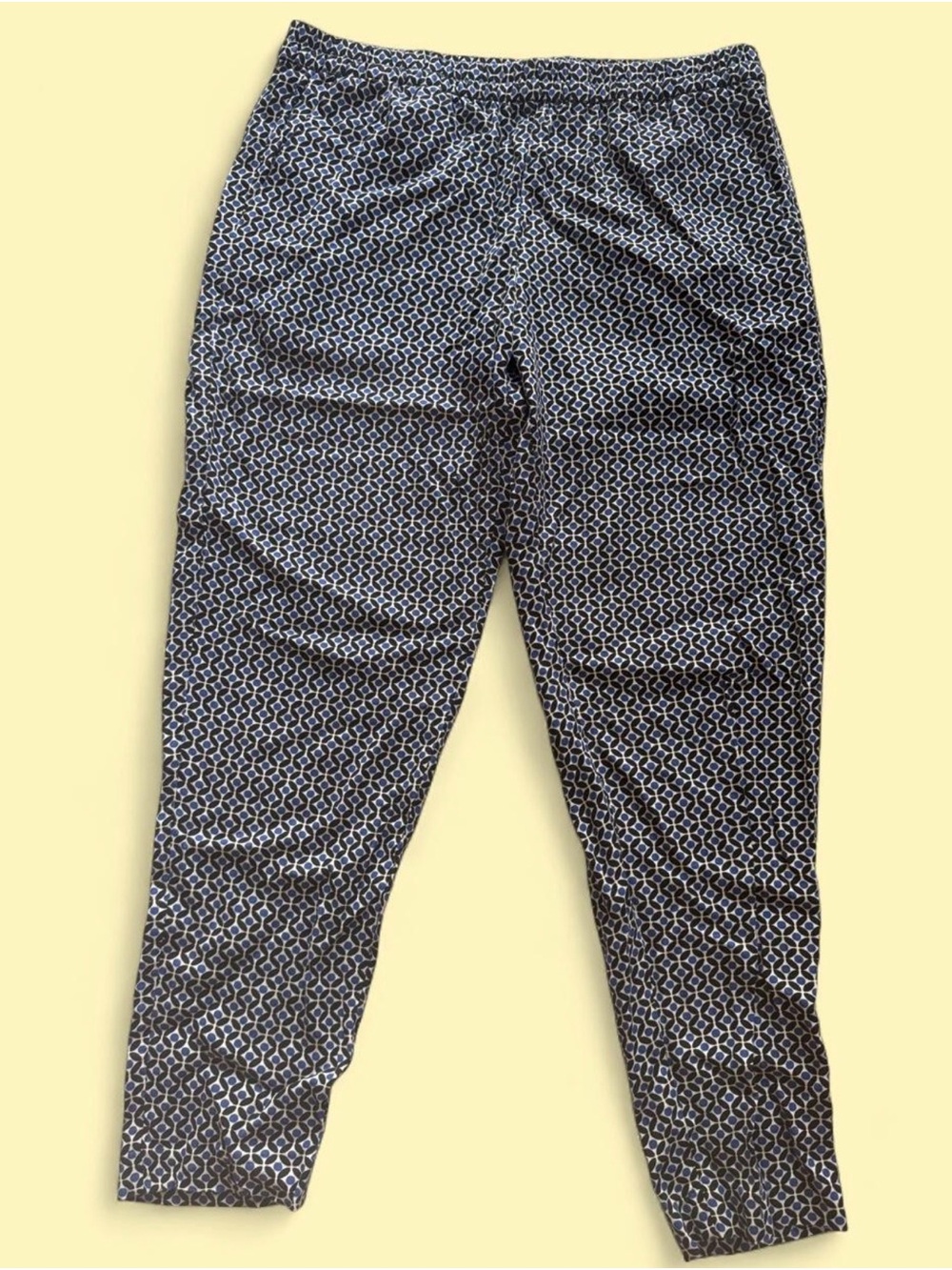 H&M Navy Geometric Print Jogger Pants